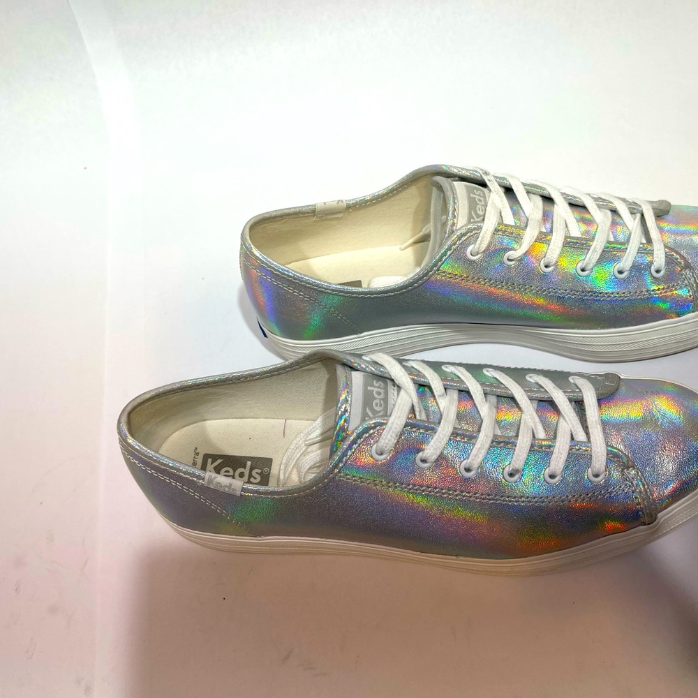 Keds Iridescent Silver Sneakers
Size 10 NWOT - Picture 9 of 16
